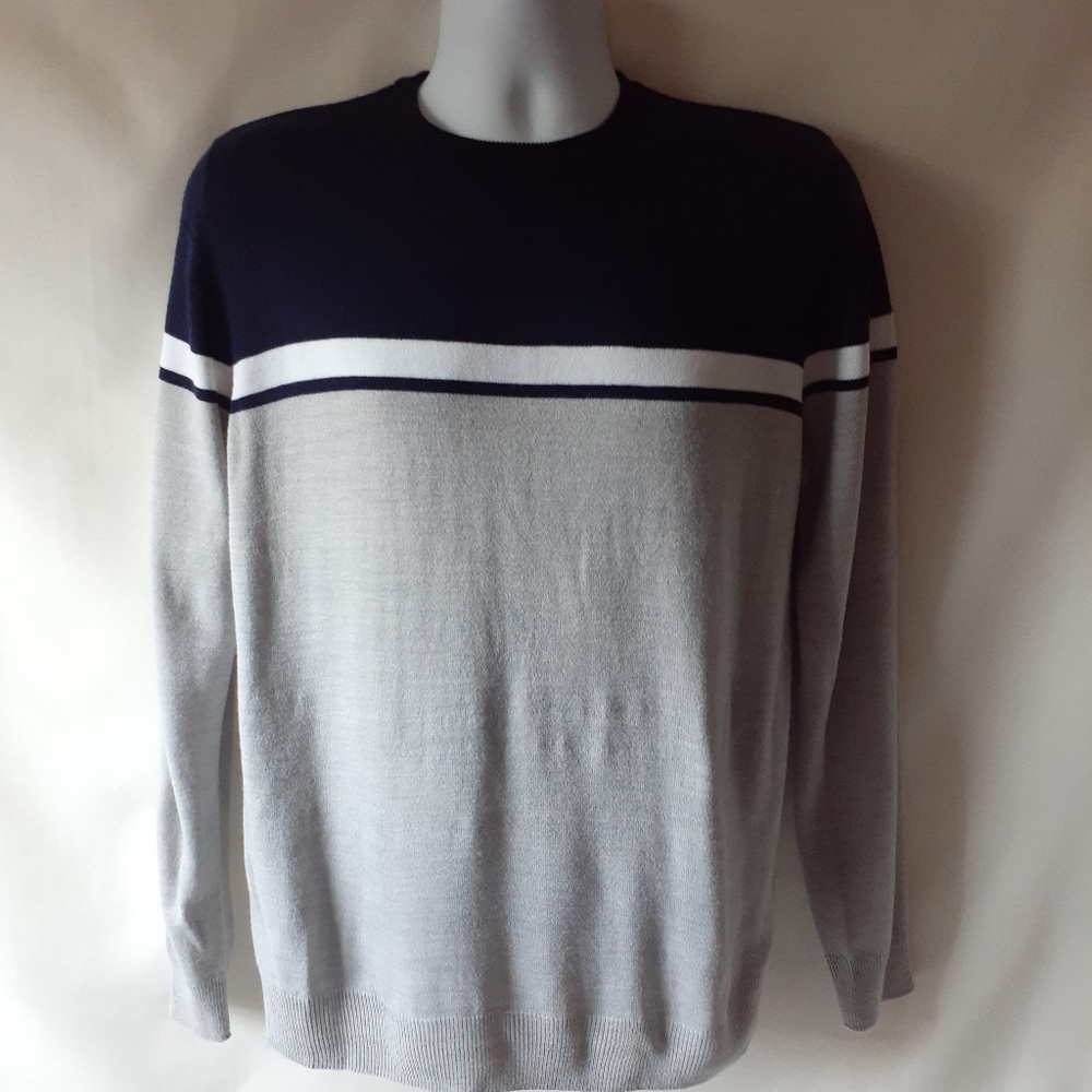 Primark men's navy/gray pullover sweater
